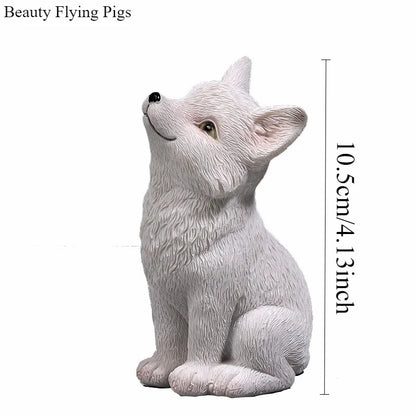 Resin Nine Tailed Fox Sculpture | Animal Figurine Home Decor