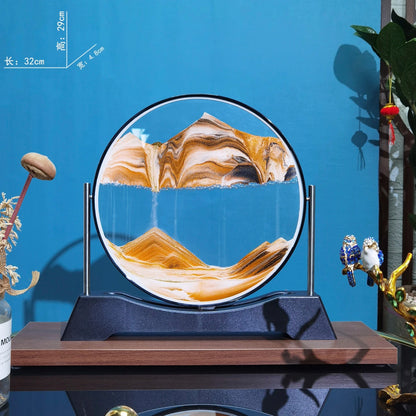 Rotatable Sand Art Picture | 3D Moving Sandscape Hourglass Home Decor