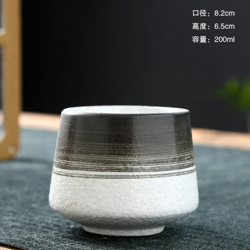 Vintage Ceramic Tea & Coffee Cup | Rustic Coarse Pottery Stove Cup