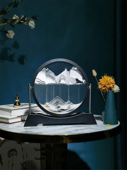 Rotatable Sand Art Picture | 3D Moving Sandscape Hourglass Home Decor