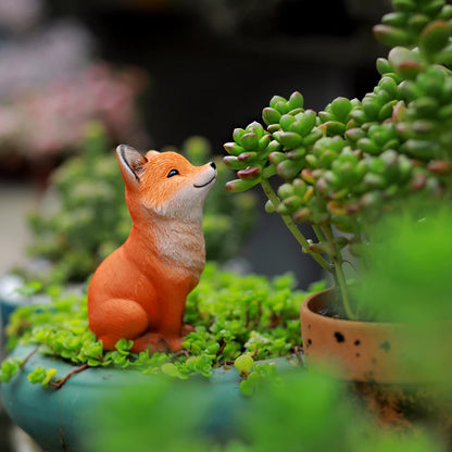 Resin Nine Tailed Fox Sculpture | Animal Figurine Home Decor