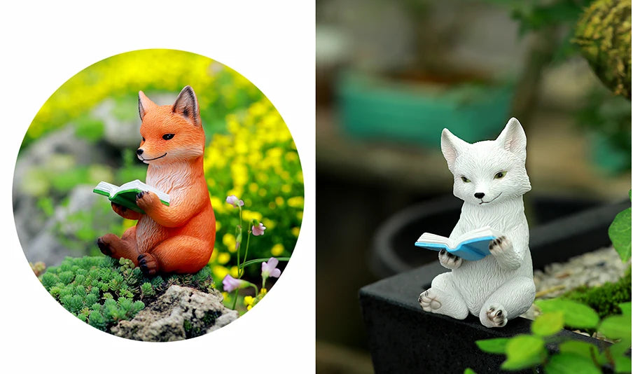 Resin Nine Tailed Fox Sculpture | Animal Figurine Home Decor