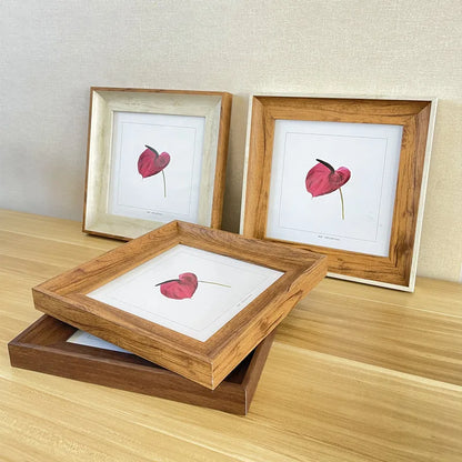 Square Picture Frame | 5x5 6x6 7x7 8x8 10x10 Inches | 4cm Wide Border | Tabletop & Wall-Mountable Photo Frame