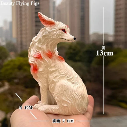Resin Nine Tailed Fox Sculpture | Animal Figurine Home Decor