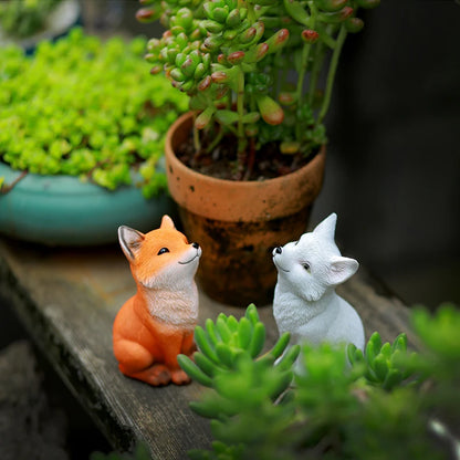 Resin Nine Tailed Fox Sculpture | Animal Figurine Home Decor