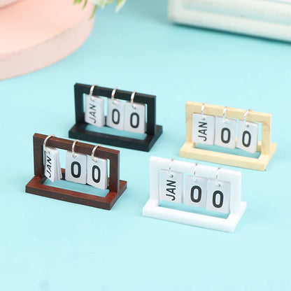 1:12 Dollhouse Miniature Desk Calendar – Wooden Home Decor Toy | Doll House Accessories & Room Ornament