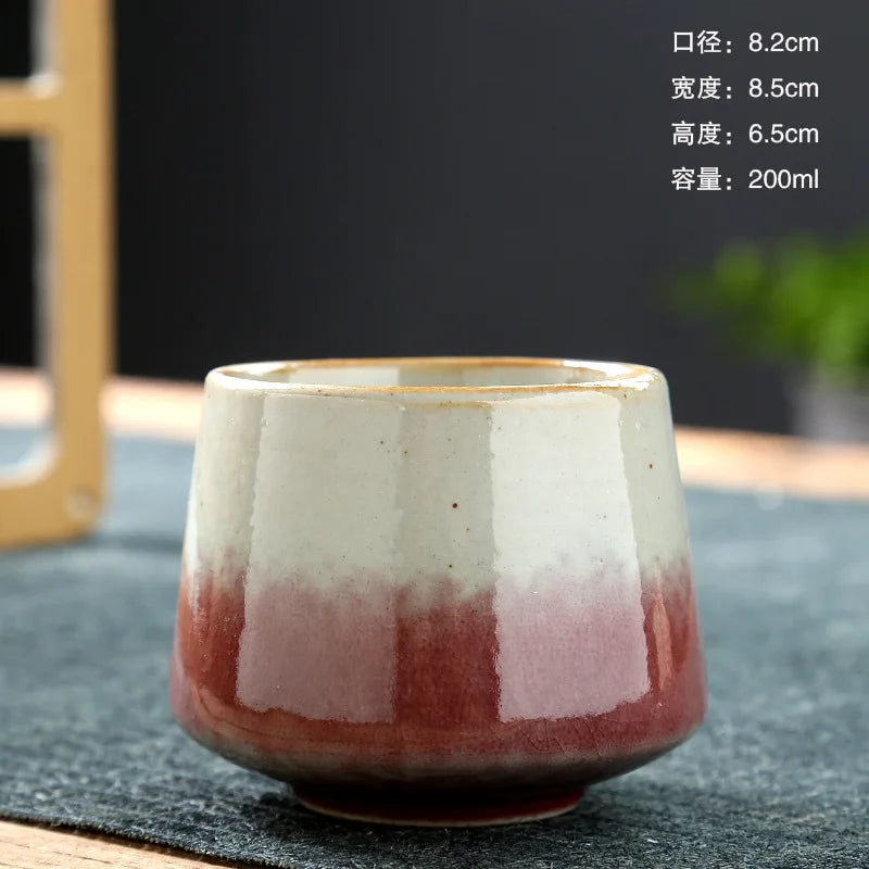 Vintage Ceramic Tea & Coffee Cup | Rustic Coarse Pottery Stove Cup