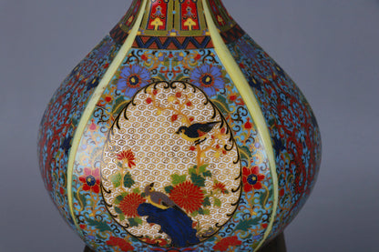 Porcelain Antiqued Distressed Vase | Chinese Style Decorative Bottle | Vintage Home Decor Accent