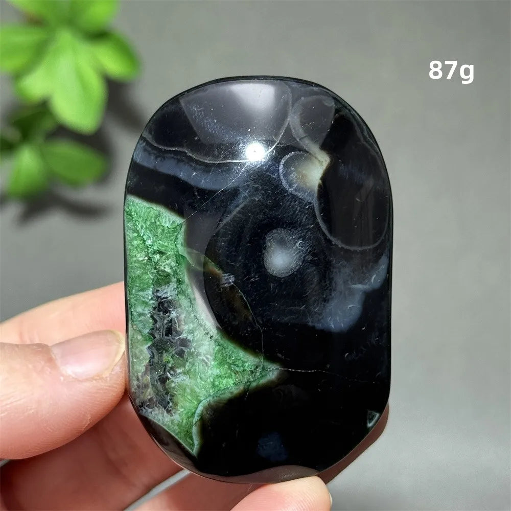 Natural Green Agate Crystal Specimen | Meditation Gem Home Decor