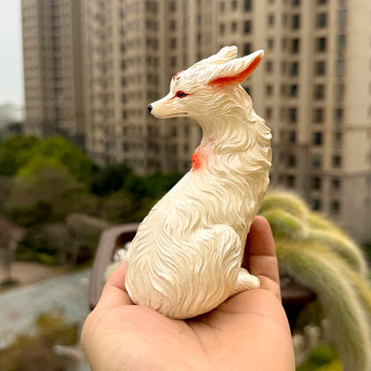 Resin Nine Tailed Fox Sculpture | Animal Figurine Home Decor