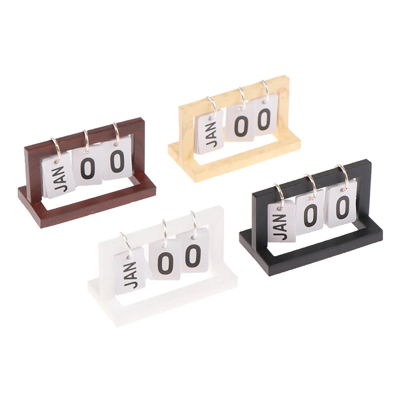 1:12 Dollhouse Miniature Desk Calendar – Wooden Home Decor Toy | Doll House Accessories & Room Ornament