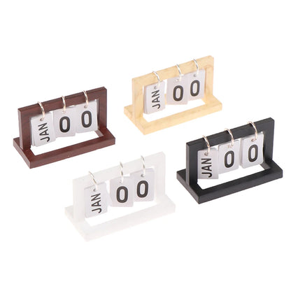 1:12 Dollhouse Miniature Desk Calendar – Wooden Home Decor Toy | Doll House Accessories & Room Ornament