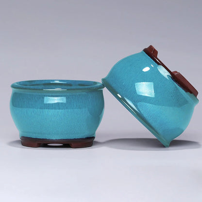 Ceramic Succulent Flower Pot with Drainage Hole – Indoor & Outdoor Planter for Windowsills, Shelves, Gardens & Patios