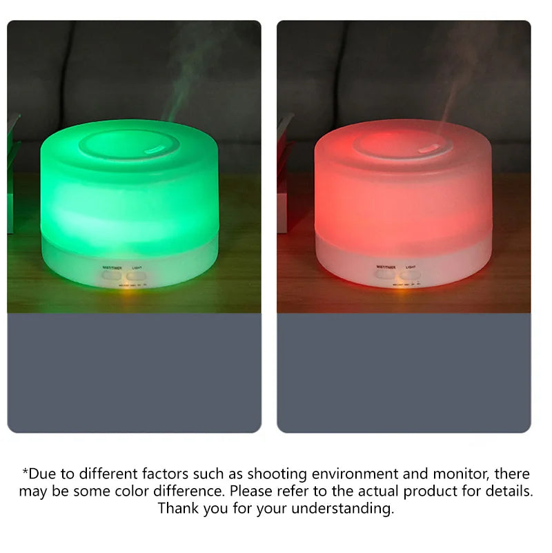 700ml Wood Grain Humidifier | Aromatherapy Diffuser with Colorful Night Light