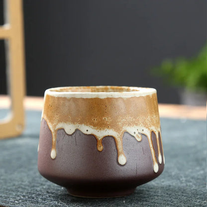 Vintage Ceramic Tea & Coffee Cup | Rustic Coarse Pottery Stove Cup
