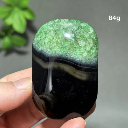 Natural Green Agate Crystal Specimen | Meditation Gem Home Decor